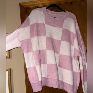 Checkered Oversized Sweater